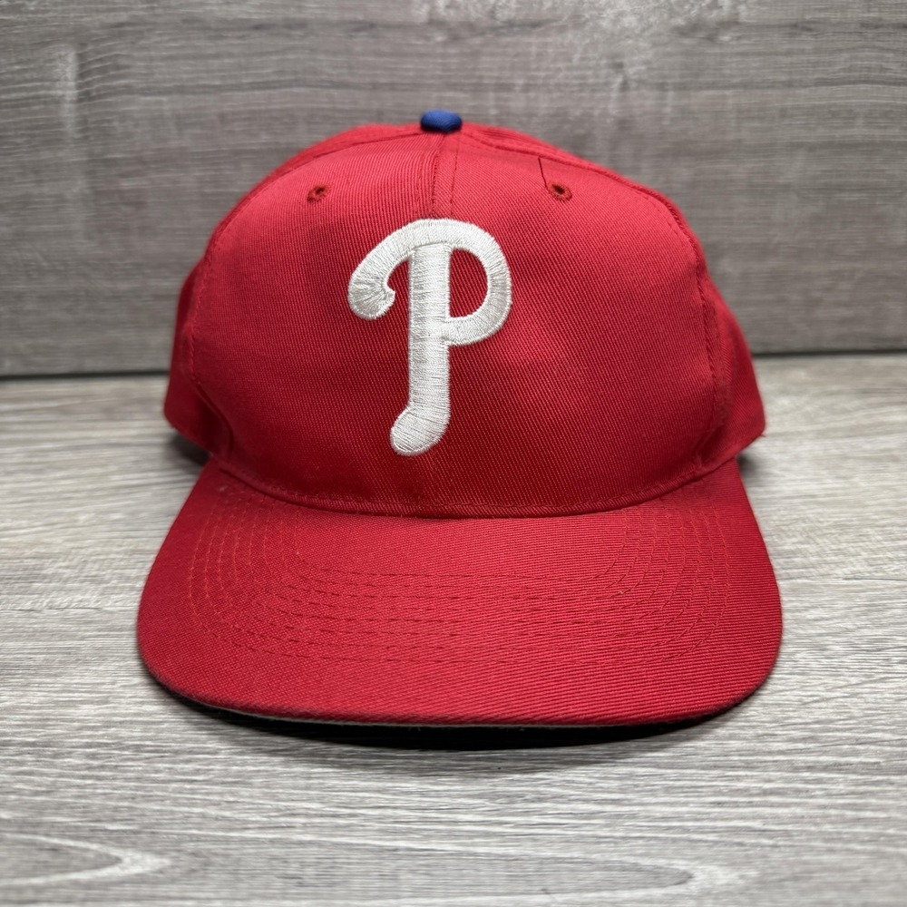 Philadelphia Phillies Hat Cap Snap Back Mens One Size Red MLB Thread Needle